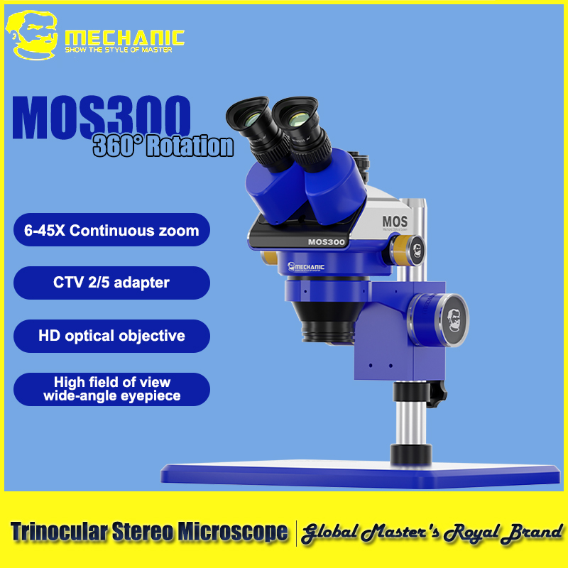 Tools For Electronic Workshop - 【MECCANICO】MOS300-B11 Microscopio estéreo Trinocular Cuerpo metálico