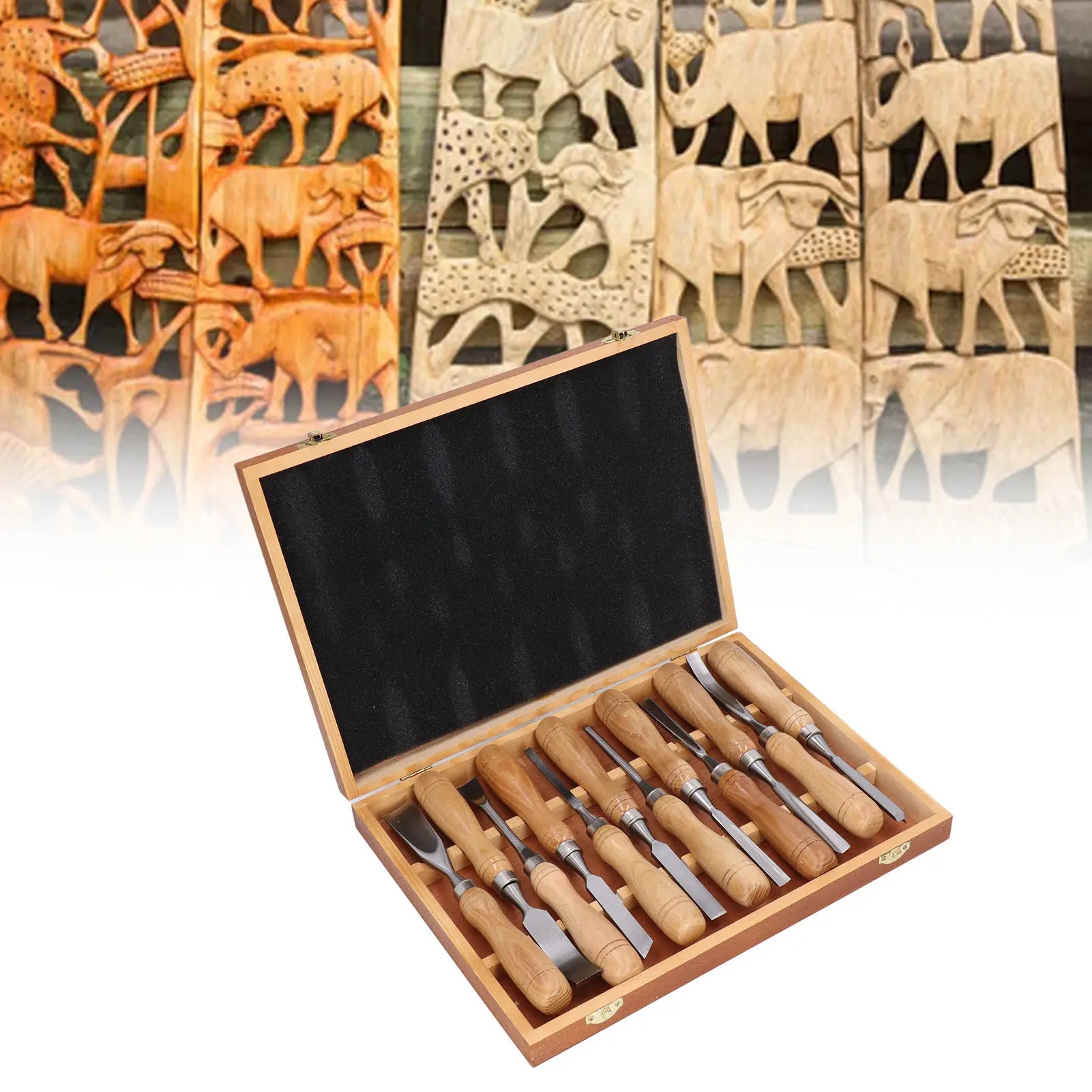 Chisel Set Wood - Juego de 12 Herramientas para Tallar
