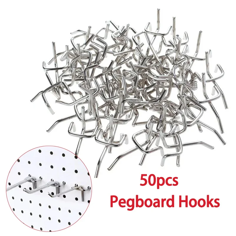 Workshop Tools.Hanging Board - Ganchos para tablero perforado, 50 Uds.,
