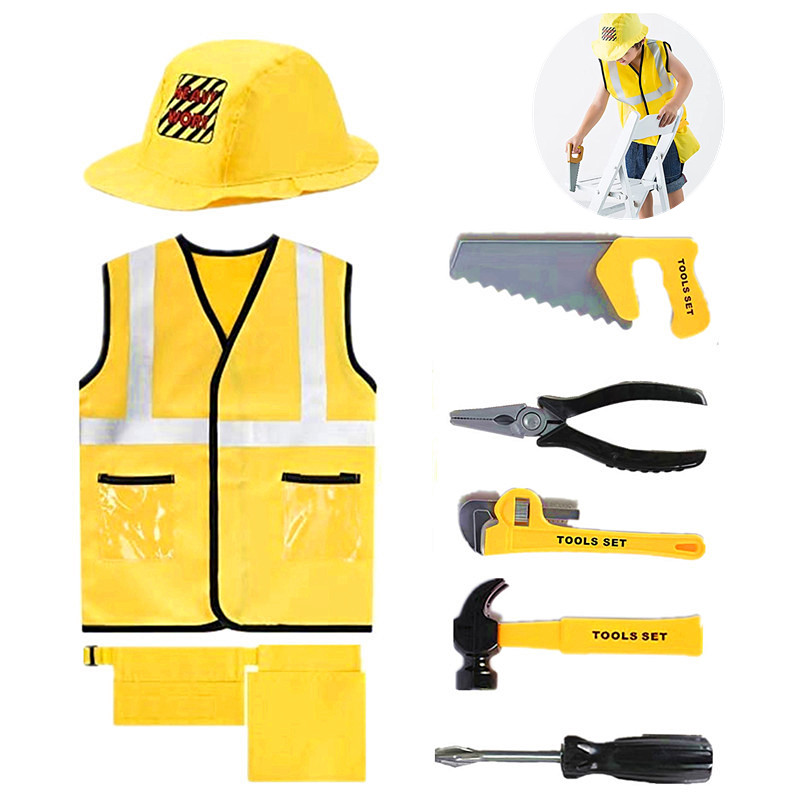 Disfraz de trabajador de la co - Tools Workshop For Kids reseña y precio