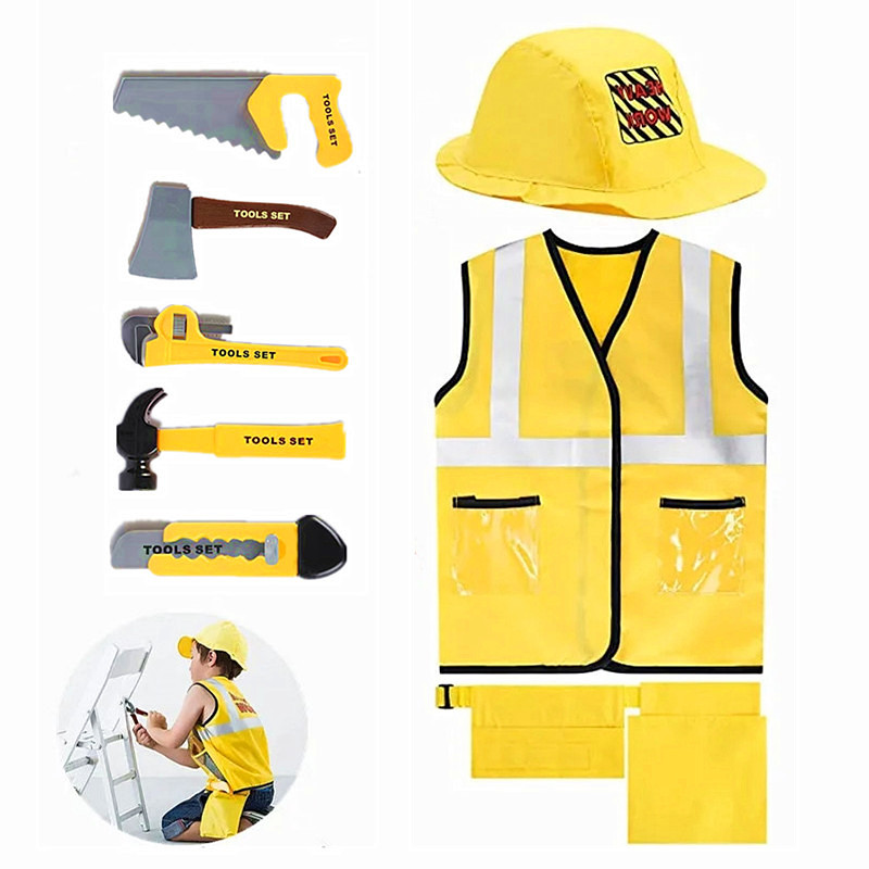 Disfraz de trabajador de la co - Tools Workshop For Kids reseña y precio