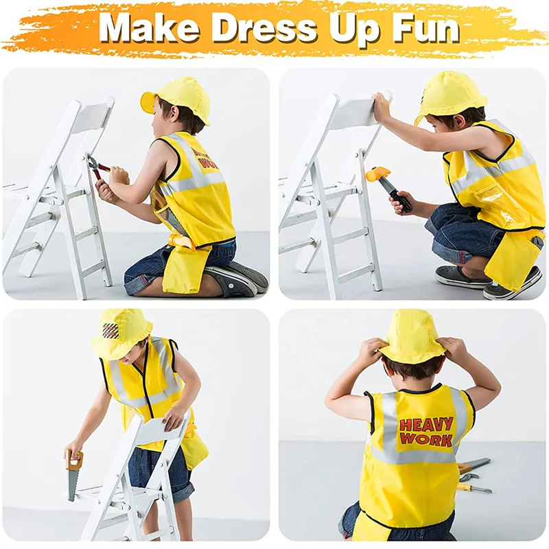 Disfraz de trabajador de la co - Tools Workshop For Kids reseña y precio