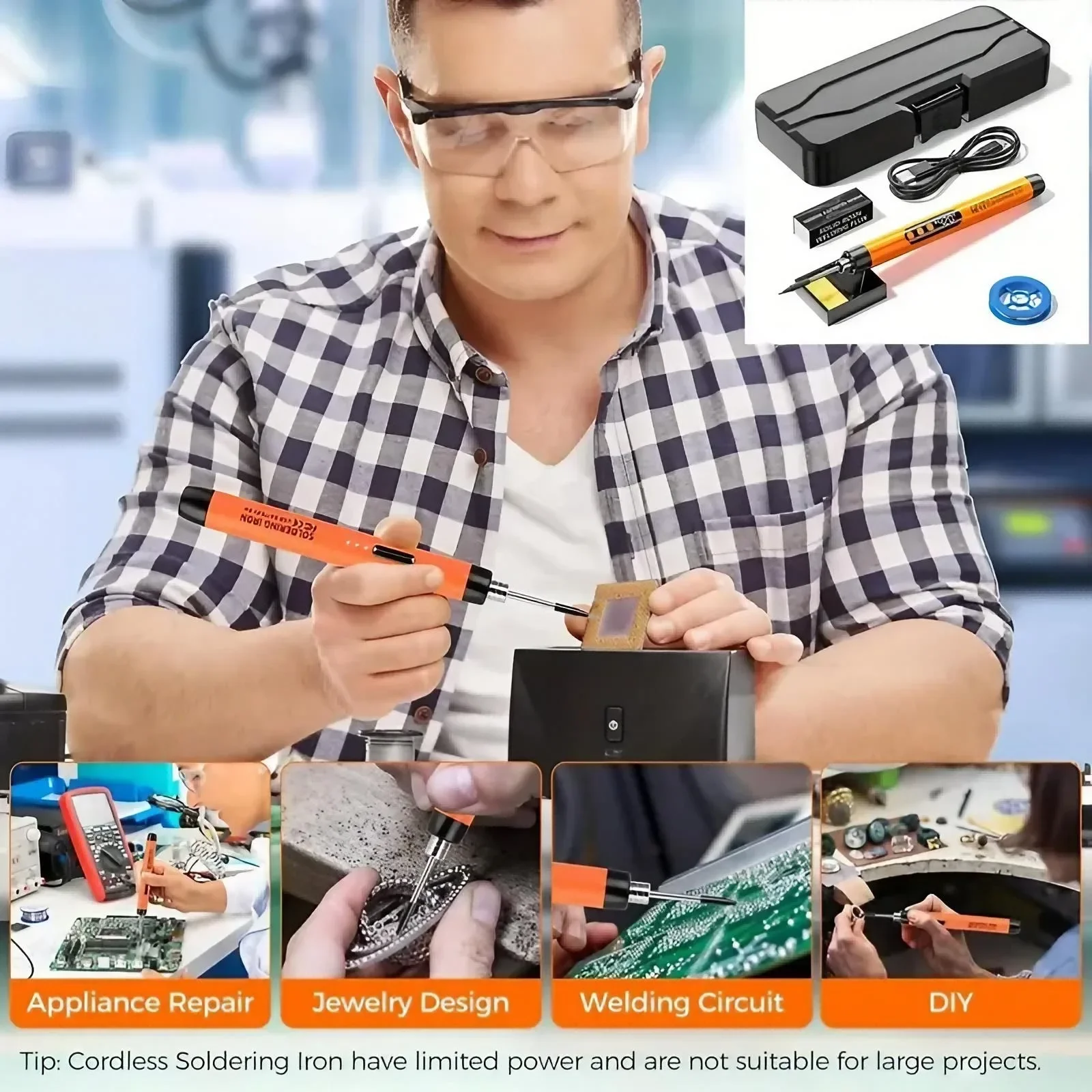 Mini Soldador Eléctrico Recarg - Tools For Electronic Workshop reseña y precio