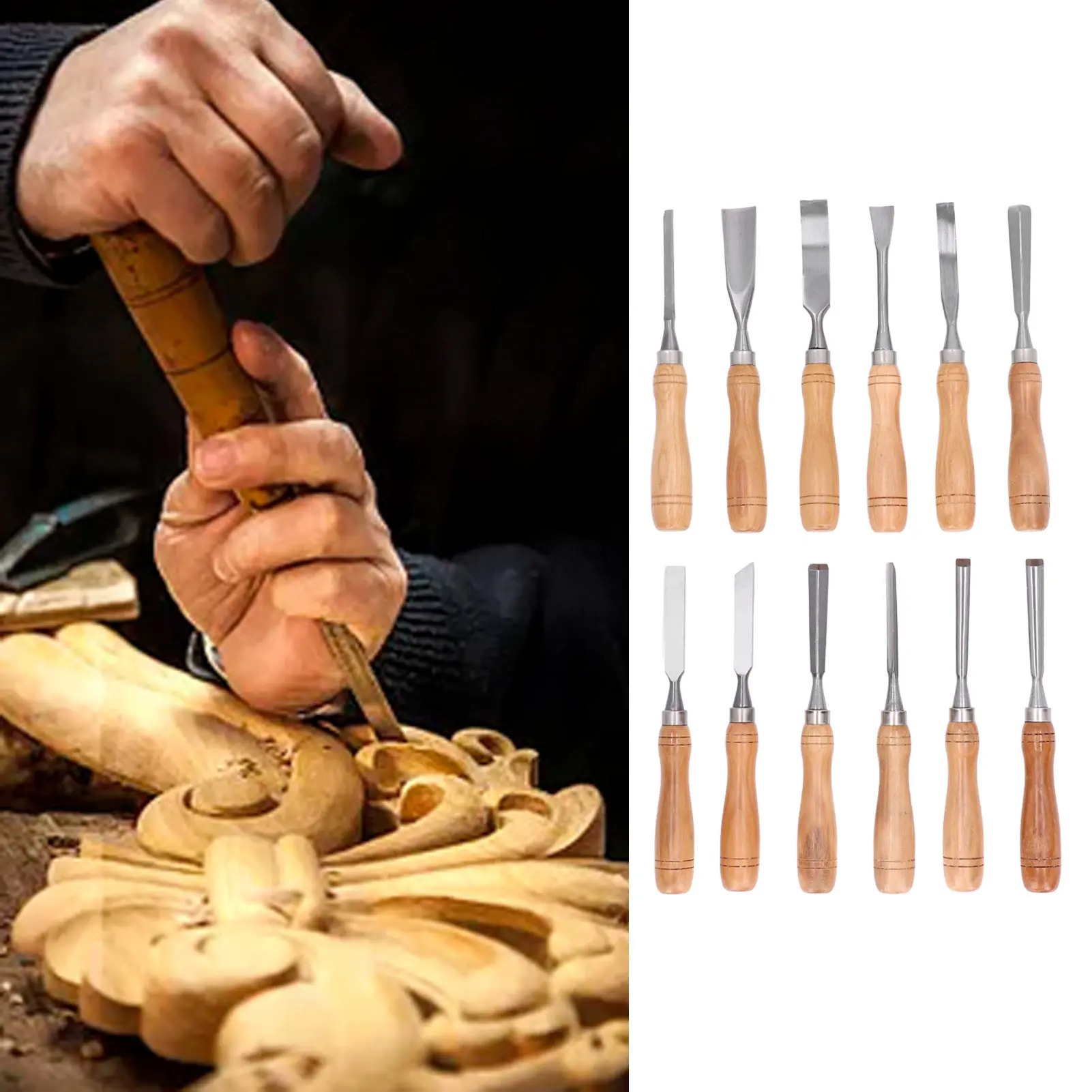 Juego de 12 Herramientas para  - Chisel Set Wood reseña y precio