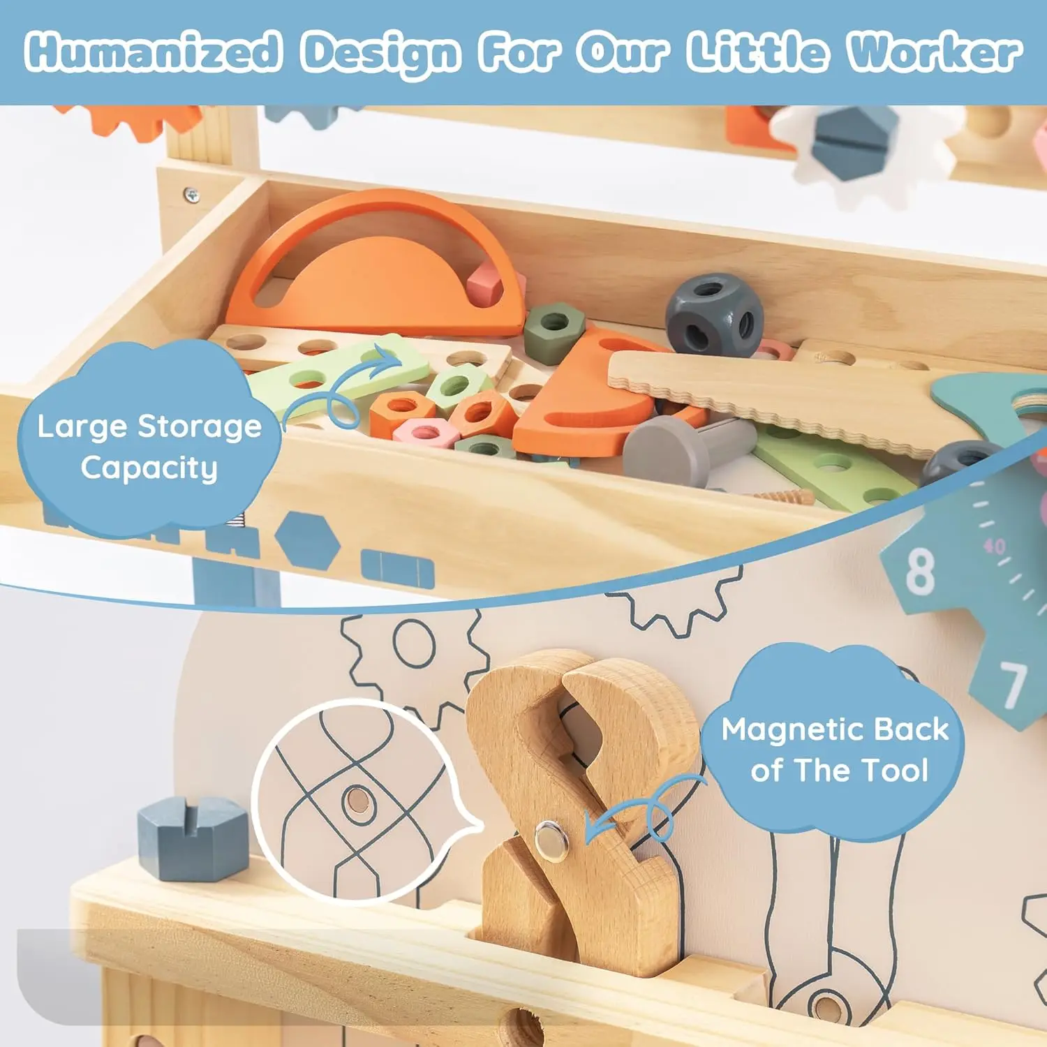 Robotime Robud Juego de banco  - Tools Workshop For Kids reseña y precio